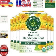 Dandelion Root Tea - Organic  Kosher, Supports Digestion, 96 Bags in 6 Packs