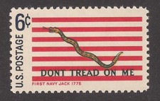 DONT TREAD ON ME - EARLY U.S. FLAG - U.S. POS...