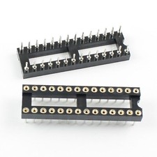5Pcs 2.54mm Pitch 28 Pin DIP Round Pin   IC Socket Adaptor Narrow #F23