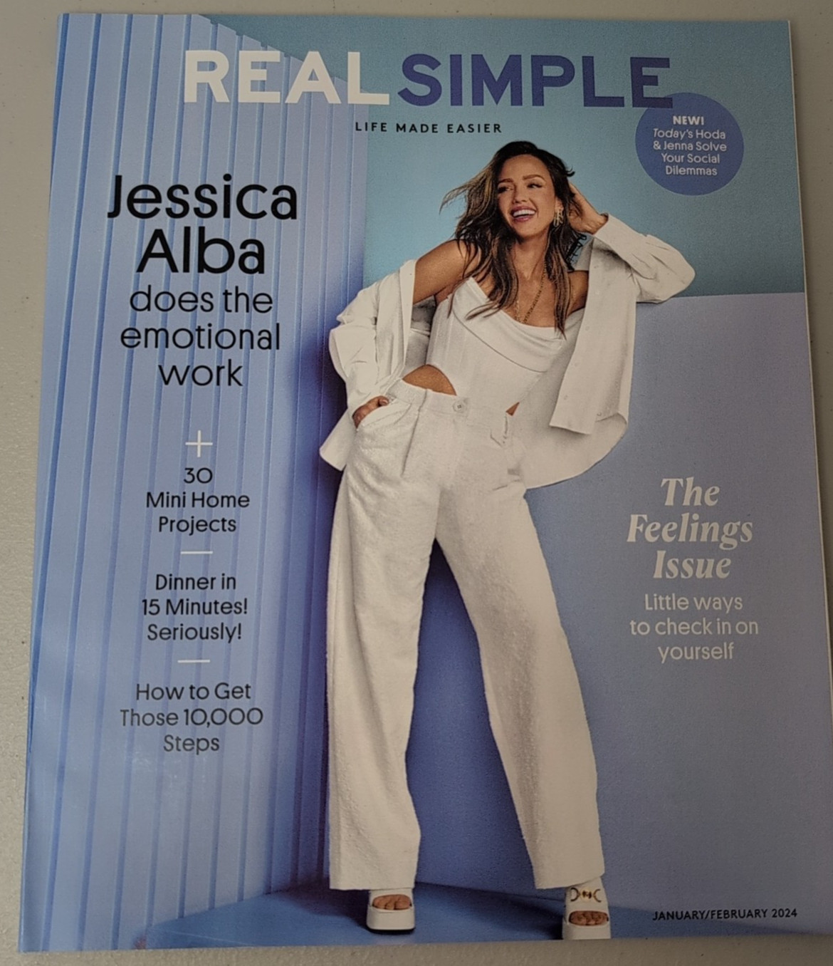 REAL SIMPLE Magazine Jan/Feb 2024 Jessica Alba Cover Feelings Home Lifestyle
