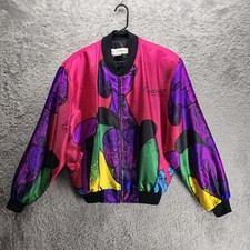 Vintage 80s Picasso Abstract Bomber Jacket Windbreaker One Size READ DESCRIPTION