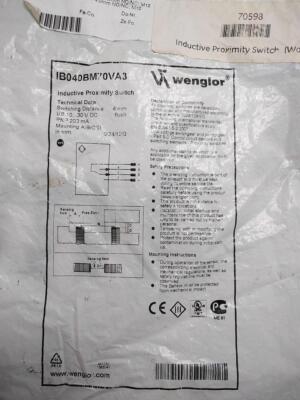 WENGLOR IB040BM70VA3 INDUCTIVE PROXIMITY SWITCH