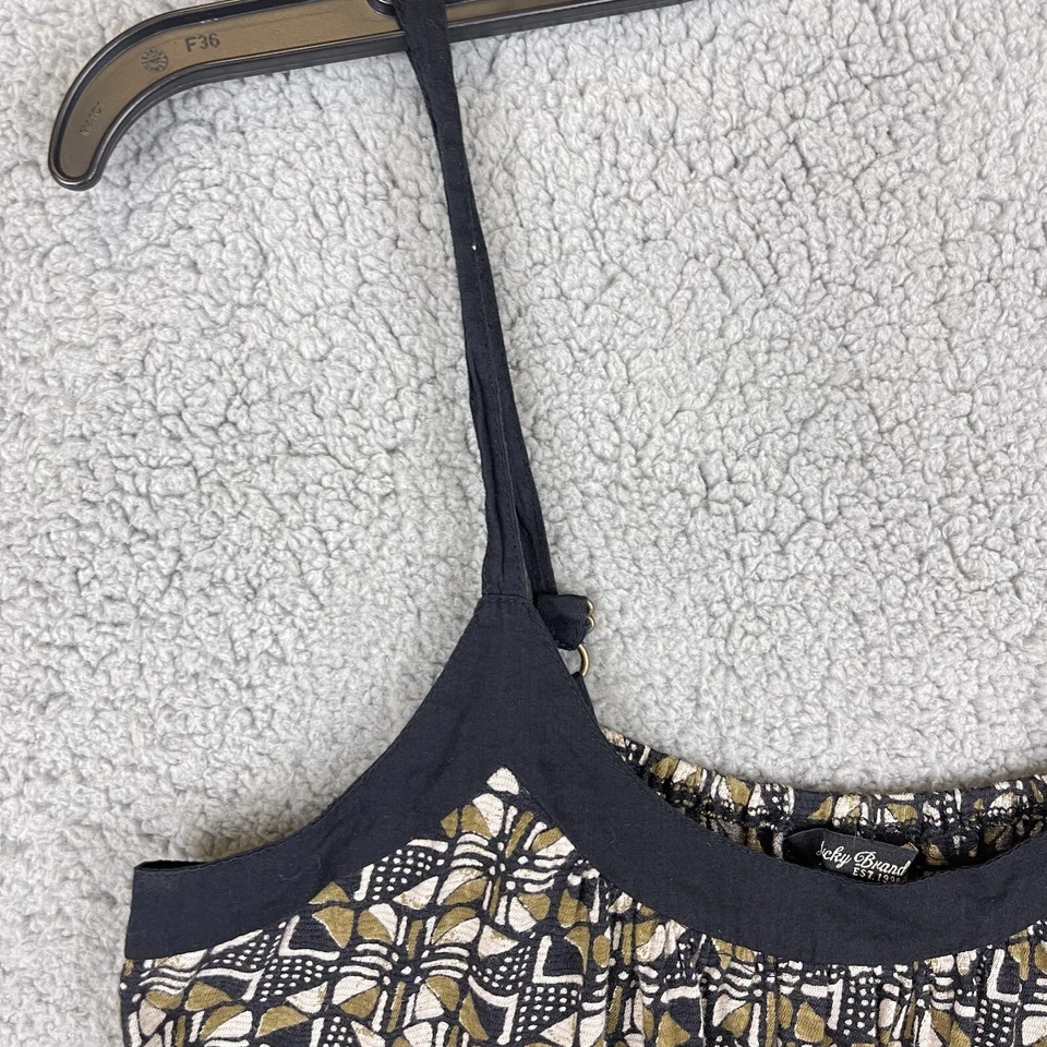 Женская майка Lucky Brand очень маленькая черная с регулируемыми ремнями свободного покроя - Изображение 3 из 4