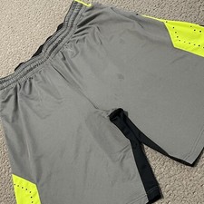 Nike Elite Shorts Boys XL Gray Black Dri Fit Basketball Athletic Pants