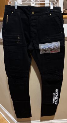 Rockstar Original Black Distressed Denim Pants MSRP-$350 Size 30x32 ''NEW-w-TAGS''