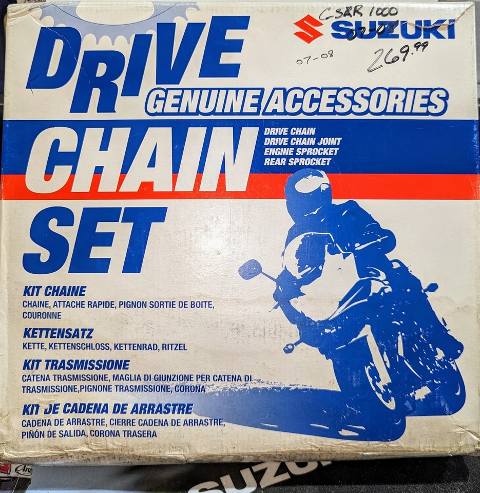 Juego de cadena de transmisión Suzuki pieza # 27000-40830 2001-2006 GSX-R1000 NUEVO EN CAJA Foto 2 de 4