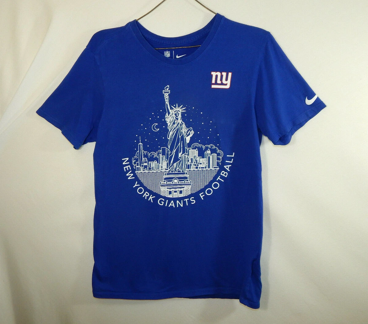 Exitoso Solitario golondrina New York Giants Statue of Liberty NFL Football T Shirt Nike Size SMALL S |  eBay