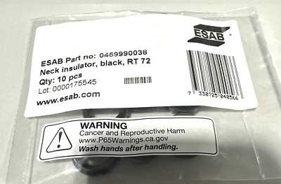 ESAB 0459990038 Neck Insulator Black Robotic Torches (GENUINE) (10 QTY) *NEW*