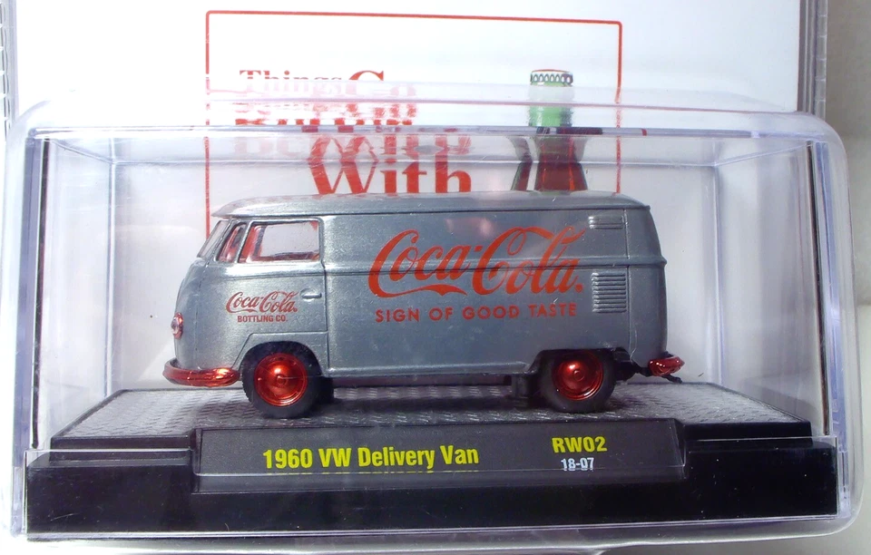 M2 Machines Coca Cola Raw Red Chase 1960 VW Delivery Van 1:64 Diecast 1/250 - Image 4 of 4