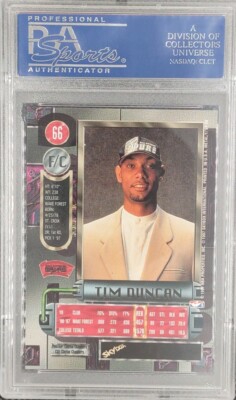 TIM DUNCAN RC 1997 Skybox Metal Universe #66 PSA 10 Gem Mint Spurs 