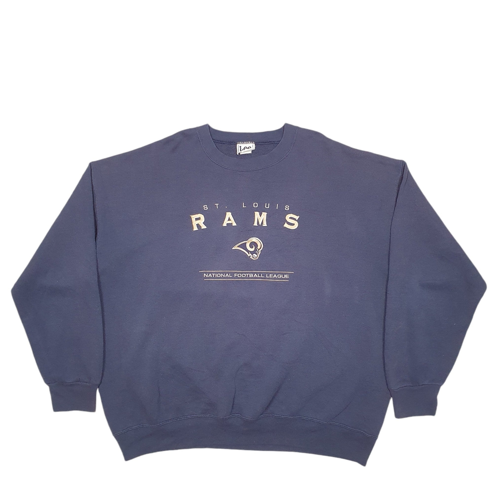 LEE Crewneck St Louis Rams Football Vintage 90's Spellout Jumper Sweatshirt XXL