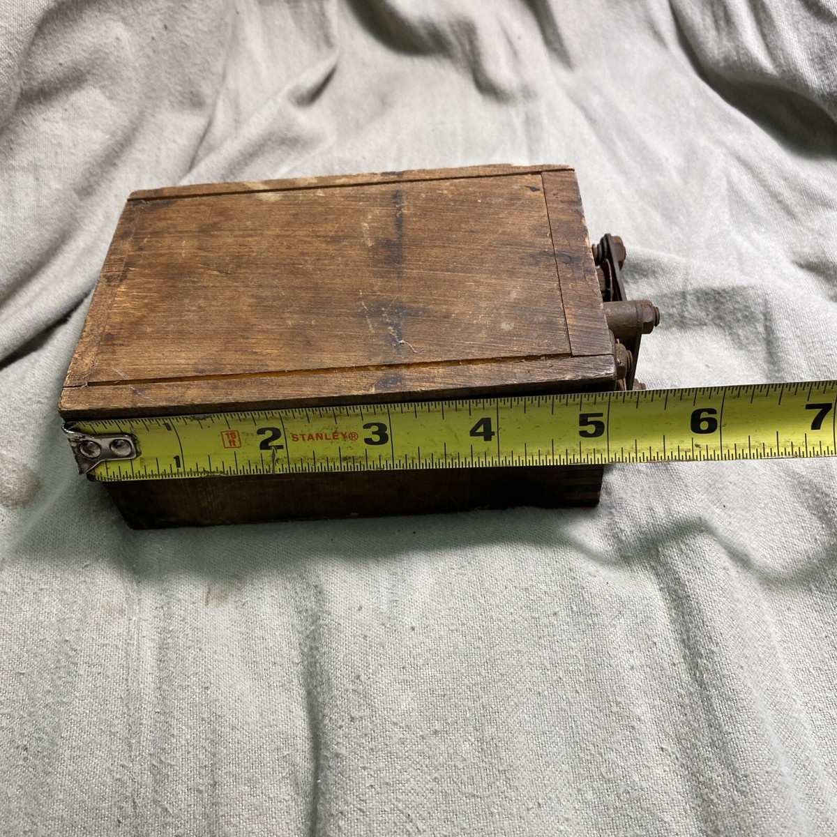 Antique Wood Battery Box Ignition Coil Antique Rustic Car Decor