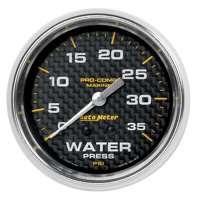 #ad AutoMeter 200773 40 Marine Mechanical Water Pressure Carbon Fiber 0 35Psi 2 5 8quot; $99.65