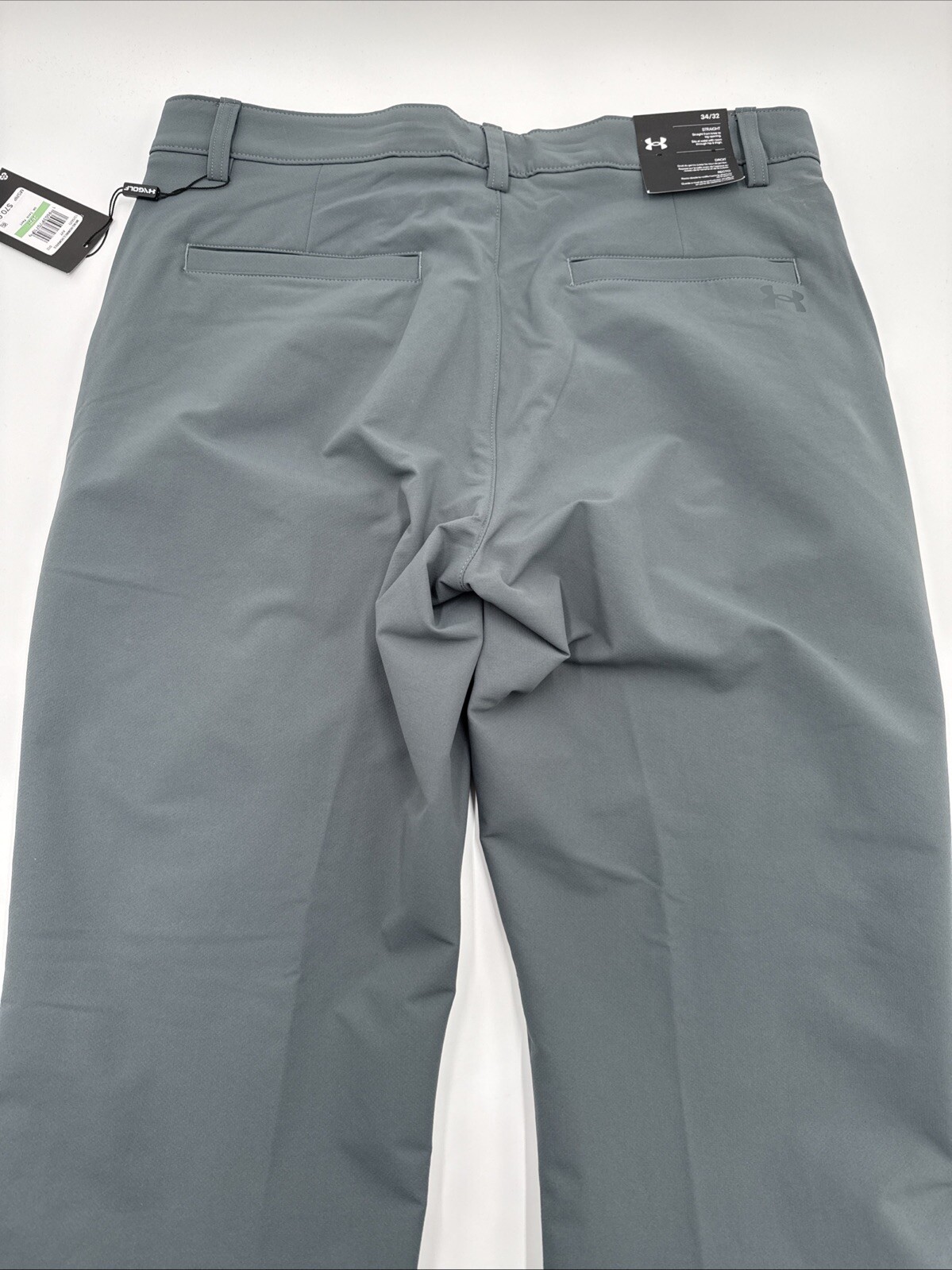 Under Armor Men’s Wicking Golf Flat Front Pants- -Pitch Gray- Size 34W 32L - New