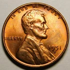 1951 D Lincoln Wheat Cent Penny Red-BU   "Actual Coin Pictured"