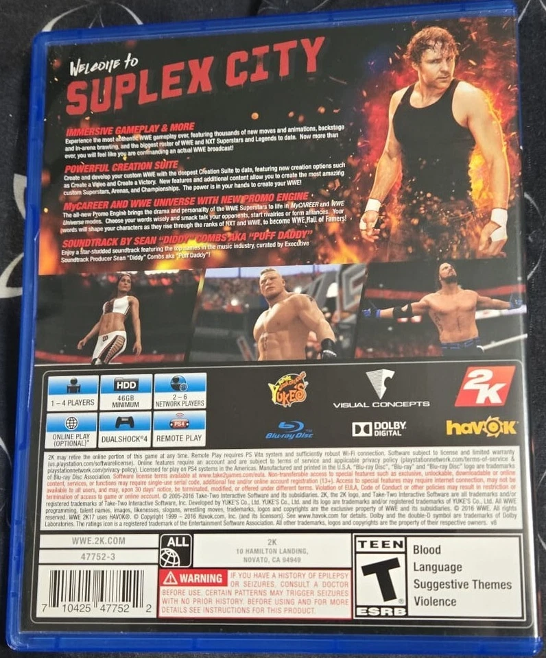 WWE 2K17: NXT издание PS4 Finn Balor (новый) и игры недостающие вставки - Изображение 4 из 4