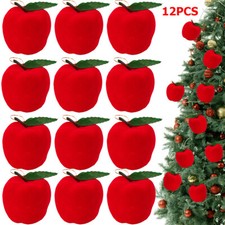 12PCS Christmas 5.5cm Red Apple Ornaments Christmas Tree Decoration Xmas Party