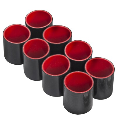 2.5 Aluminum Intercooler Chrome Elbow Piping Kit 12PCS + Clamps & Red Couplers