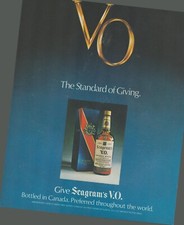 1978 Seagram's VO Whiskey V.O. Standard Of Giving Print Ad 70's Advertisement