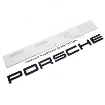 ''PORSCHE'' Emblem matte black Finish 17'' x 1'' Panamera NEW GENUINE 970 559 235 01