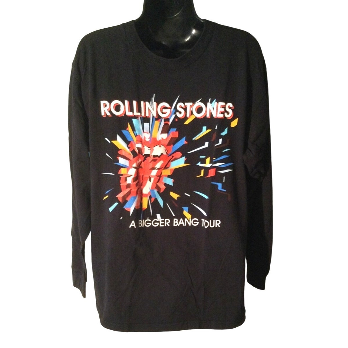 The Rolling Stones A Bigger Bang Tour Men's L Large Black The Rolling Stones A Bigger Bang Tour Men's L Large Black