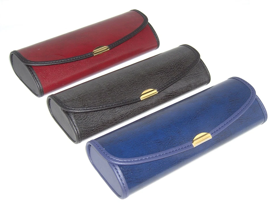 Kunst leder Brillenetui mit Golddruckknopf Große/ Kleine Brillen