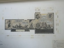NABISCO Cowboys and Indian Cookies Box Design for Printer Instruction and Setup