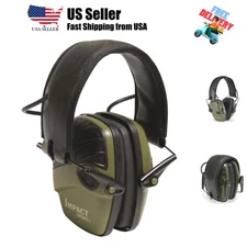 Impact Sport Sound Amplification Electronic Earmuff, Green
