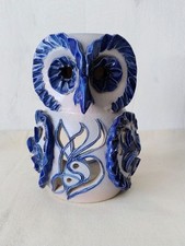 Chouette en grès d'ALSACE - Signée  REMMY BETSCHDORF - Pièce Unique 