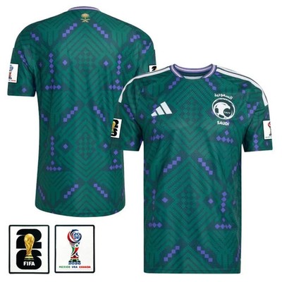 Saudi Arabia Home w/ PATCH Football Soccer Jersey Shirt - FIFA World Cup 2026