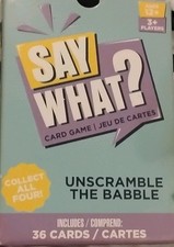 Say What? Card Game - New - Unscramble the Ba...