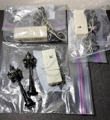 3 sets of Lemax Old English 4pc Street Lamp Posts / Total 6 Lamps