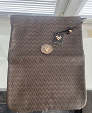 Mario Valentino Logo Brown Tote Bag