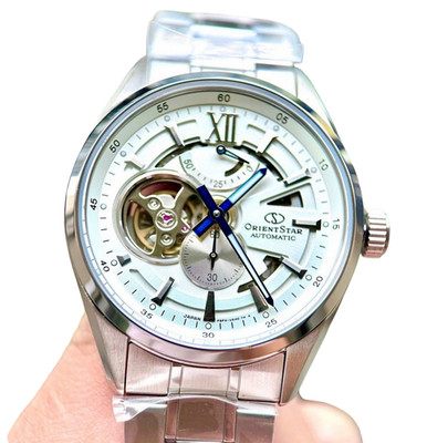 Orient Star Automatic White Dial Men's Watch RK-AV0137S Sapphire Power Reserve