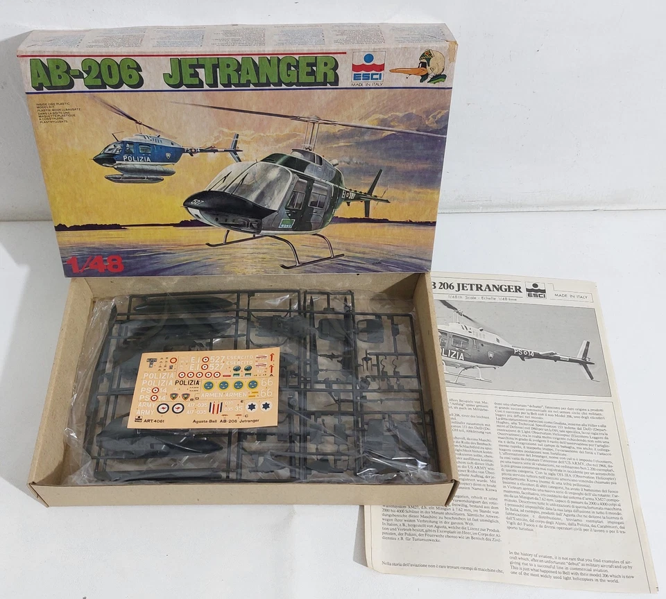 I133308 KIT ESCI 1/48 n. 4061 - Elicottero AB-206 Jetranger - Immagine 3 di 4