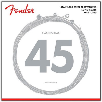 Fender 9050L Stainless Steel Flatwound Long Scale Bass Strings  Light