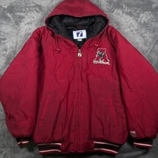 Vintage Alabama Crimson Tide Jacket Mens Medium Red Logo 7 Football NCAA Hooded