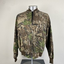 1990s Made in USA Duxbak Camo Cotton Bomber Jacket Large