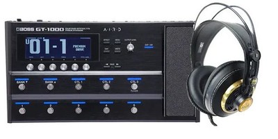 Boss GT-1000 Multieffekt-Gitarrenprozessor + AKG K240 Kopfhörer