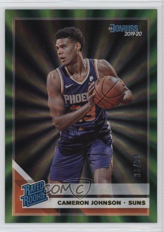 2019 Panini Donruss Rated Holo Green Laser 33/99 Cameron Johnson Rookie RC 15r3
