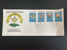 Jamaica 1992 FDC Mi. 788 - 791 franc-maçons freemasonry Master Freemasonry