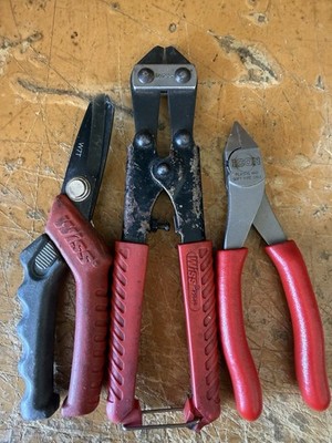 Wiss W7T Shears Wiss PWC9W ICON Flush Cutter Electrician Tool Lot 3