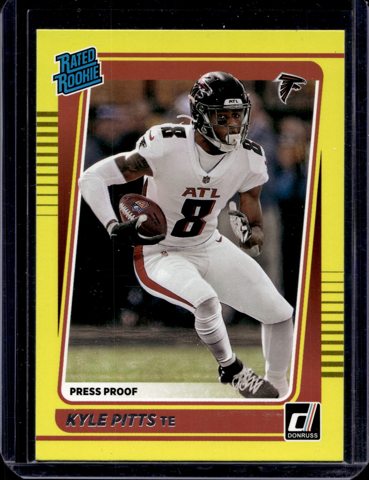 2021 Donruss #260 Kyle Pitts Press Proof Yellow