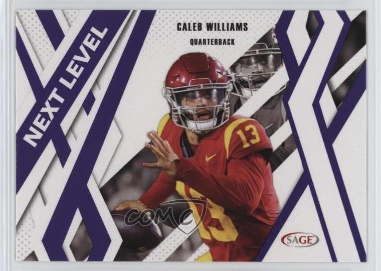 2024 SAGE HIT High Series Next Level Purple Caleb Williams #98 Rookie RC 15sx