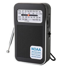 Portable NOAA Weather Radio, 4 Band Transistor Radio FM/AM/SW/WB Emergency, 3...