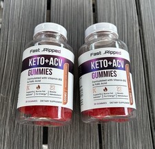 Fast Ripped ACV Gummies, Fast Ripped Keto Weight Loss 30 Ct Exp 6/26 2 Pack