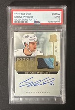 2022 UPPER DECK THE CUP SHANE WRIGHT SIGNATURE PATCHES RC AUTO /99 PSA 9 #SP-SW