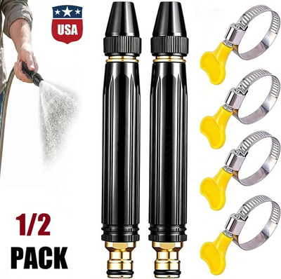 #ad 2Pcs Heavy Duty Adjustable Twist Nozzle Home High Pressure Car Wash Water Gun US $9.98