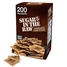 Sugar In The Raw Turbinado Cane Packets, 200 Ct 31.75 Ounce (Pack of 1) 
