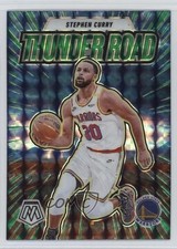 2024-25 Panini Mosaic Thunder Road Green Mosaic Prizm Stephen Curry #5